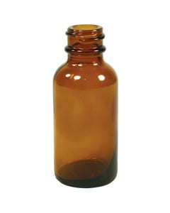 Amber Boston Round Bottle (6 count) 1 oz