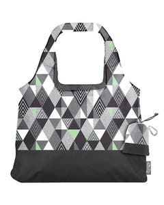 ChicoBag Gray Triangles Matrix Vita Abstract Reusable Shopping Bag 19 x 13