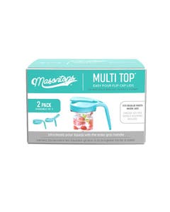Masontops Teal Multi Top Pitcher Lid with Handle Regular Mouth 2 count