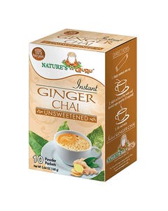 Nature's Guru Ginger Chai Unsweetened Instant Chai 10 packets