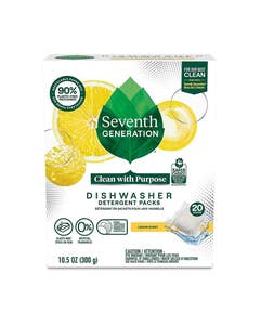 Seventh Generation Lemon Dishwasher Detergent Packs, 20 count