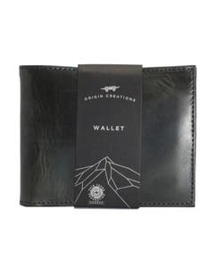 Origin Creations Artisan Leather Bi-Fold Wallet Electric Black