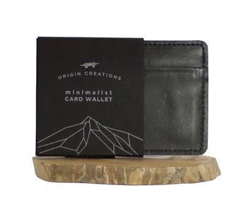 Origin Creations Artisan Leather Card Wallet Electric Black