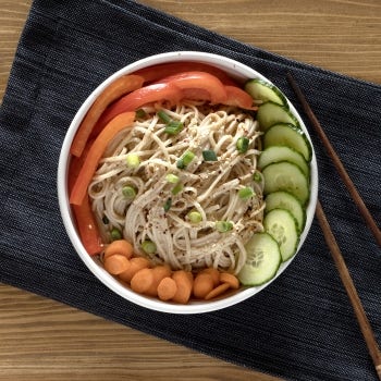 Thai Almond Butter Udon Noodle Bowls