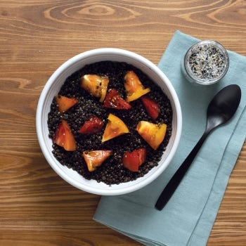 Tomato Lentil Salad with Black Garlic