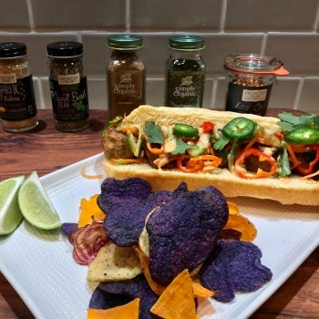 Vietnamese Meatball Banh Mi Sandwich