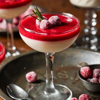 Cranberry Panna Cotta