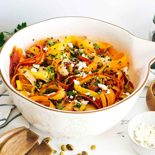 Carrot Ribbon Salad with Middle Eastern Spiced Dressing Carrot Ribbon Salad with Middle Eastern Spiced Dressing