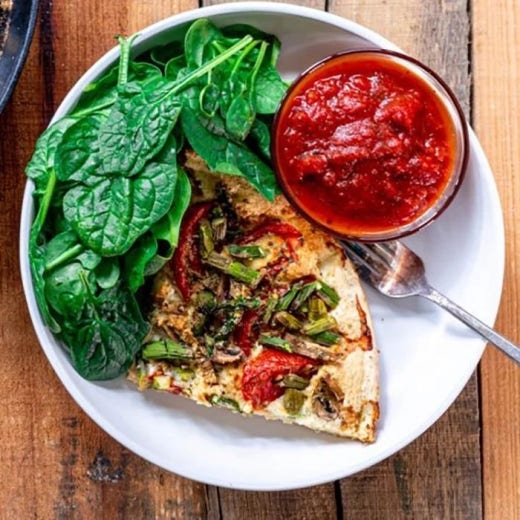 Easy Chickpea Flatbread with Vegetables Easy Chickpea Flatbread with Vegetables