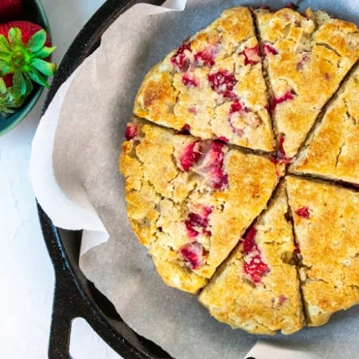 Grain-Free Strawberry Scones