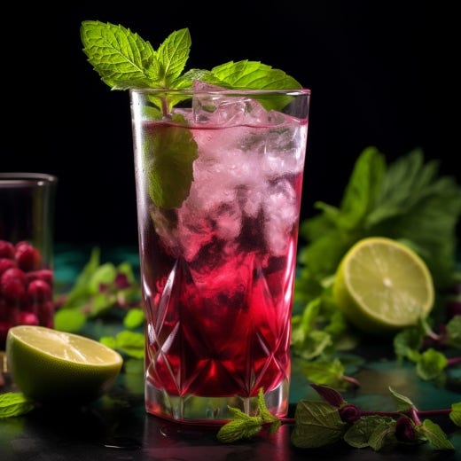 Hibiscus Elixir Mojito