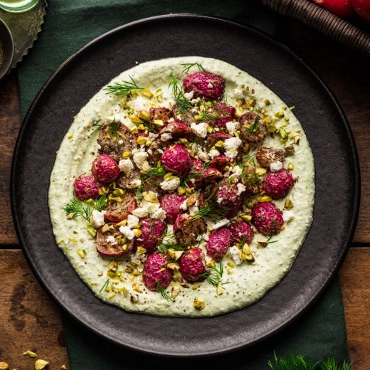 Roasted Radishes With Herbed Whipped Feta Roasted Radishes With Herbed Whipped Feta