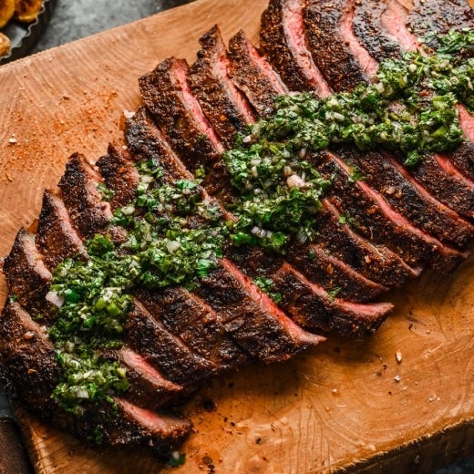Santa Maria Style BBQ Flank Steak with Chimichurri Santa Maria Style BBQ Flank Steak with Chimichurri