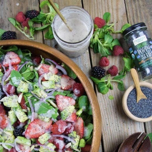 Triple Berry Salad with Poppy Seed Dressing Triple Berry Salad with Poppy Seed Dressing