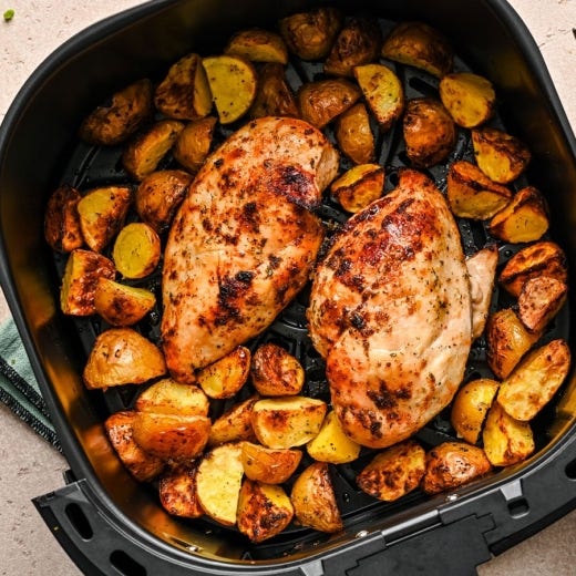 Air Fryer Zesty Ranch Chicken and Potatoes Air Fryer Zesty Ranch Chicken and Potatoes