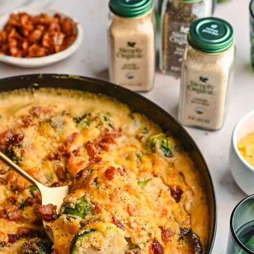 Cheesy Brussels Sprouts with Bacon Cheesy Brussels Sprouts with Bacon