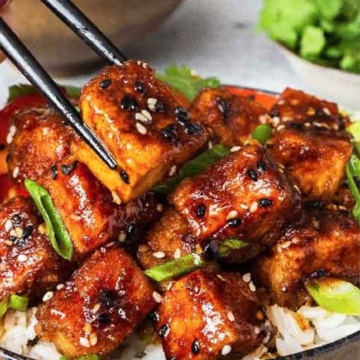 Spicy Maple Ginger and Five Spice Glazed Tofu Spicy Maple Ginger and Five Spice Glazed Tofu