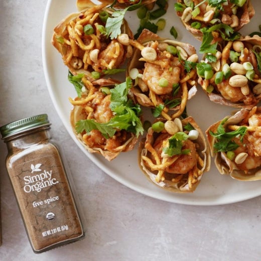 Szechuan-Inspired Shrimp Wonton Cups with Five Spice Szechuan-Inspired Shrimp Wonton Cups with Five Spice
