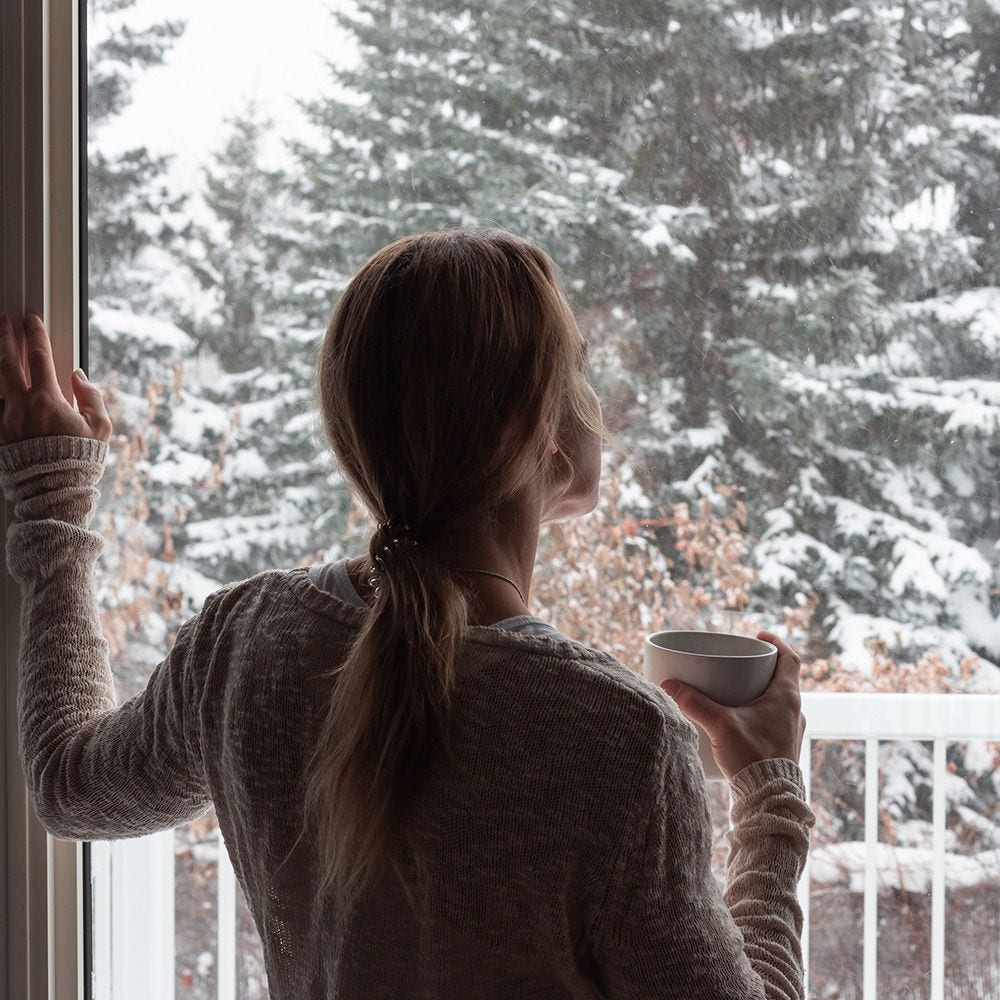 Woman drinking tea